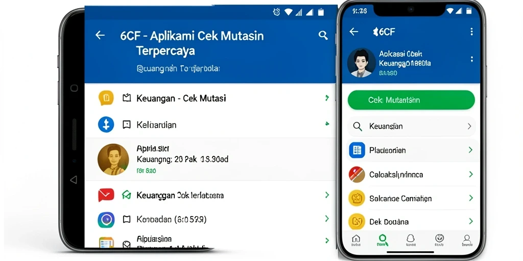 Tampilan antarmuka aplikasi Cek Mutasi 6CF yang mudah digunakan.
