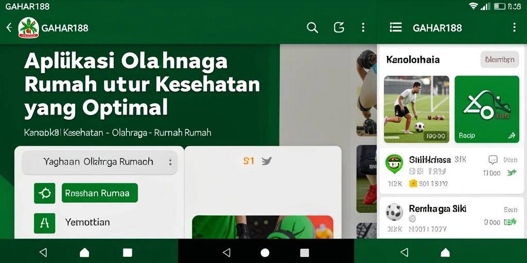 Antarmuka GAHAR188 yang sederhana dengan berbagai pilihan latihan olahraga rumah.