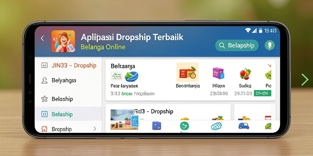 Tampilan antarmuka JIN33 yang user-friendly untuk dropshipping.