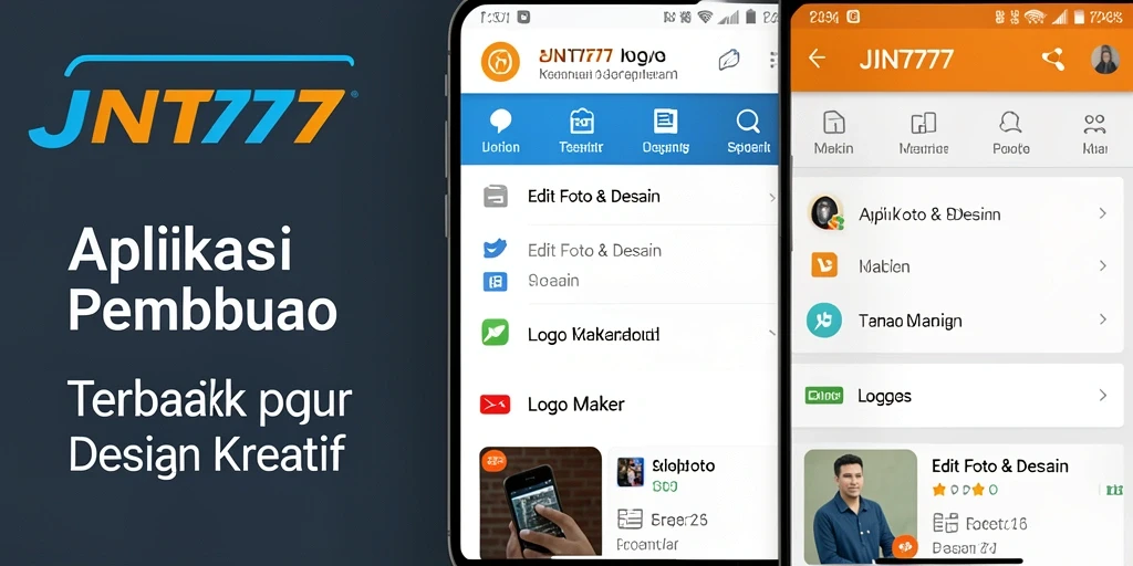 Antarmuka JNT777 yang sederhana dan mudah digunakan untuk desain logo.