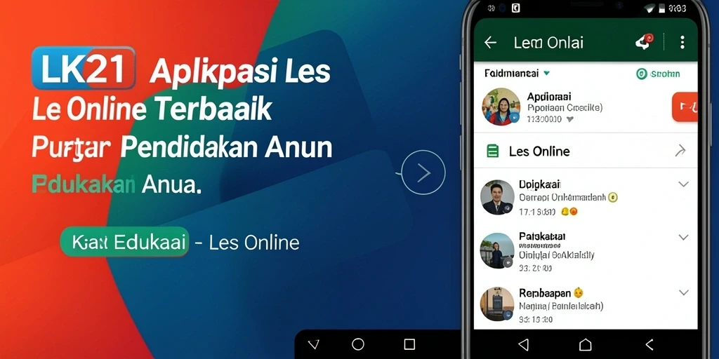 Screenshot LK21 menampilkan antarmuka Les Online yang interaktif dan menarik.