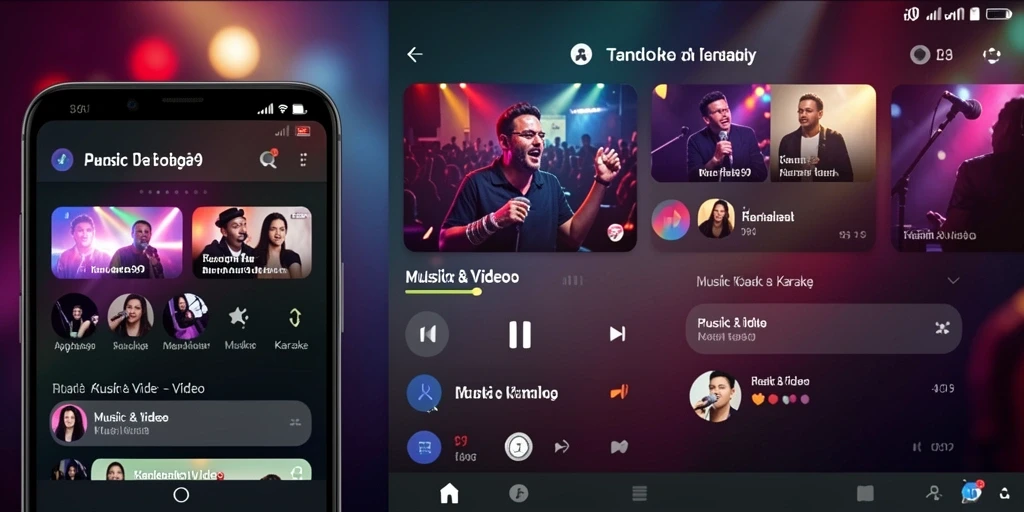 Antarmuka PANDORA99 dengan fungsi karaoke yang menarik dan interaktif.