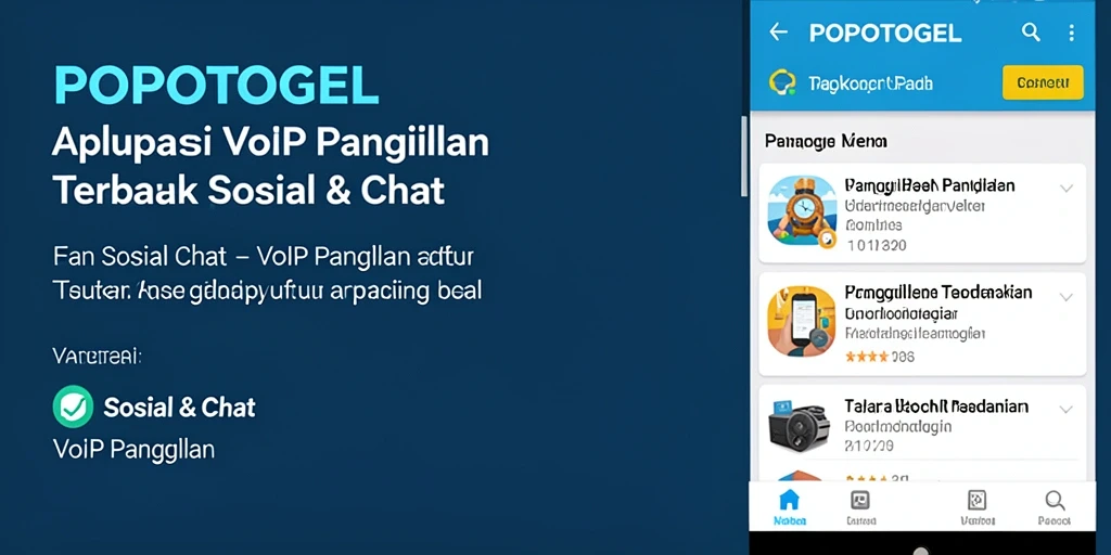 Antarmuka POPOTOGEL yang intuitif untuk VoIP Panggilan.