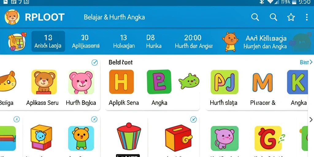 Tampilan antarmuka aplikasi RPLOOT yang menarik dan edukatif.