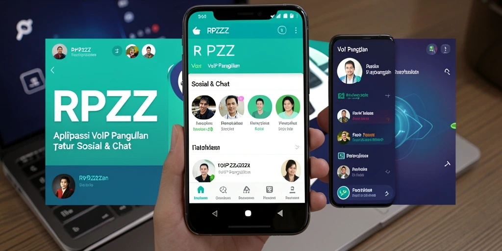 Antarmuka pengguna RPZZZ menampilkan fitur VoIP Panggilan yang sederhana dan interaktif.