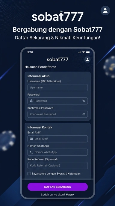 Cara Registrasi Akun Sobat777 untuk Pengguna Android